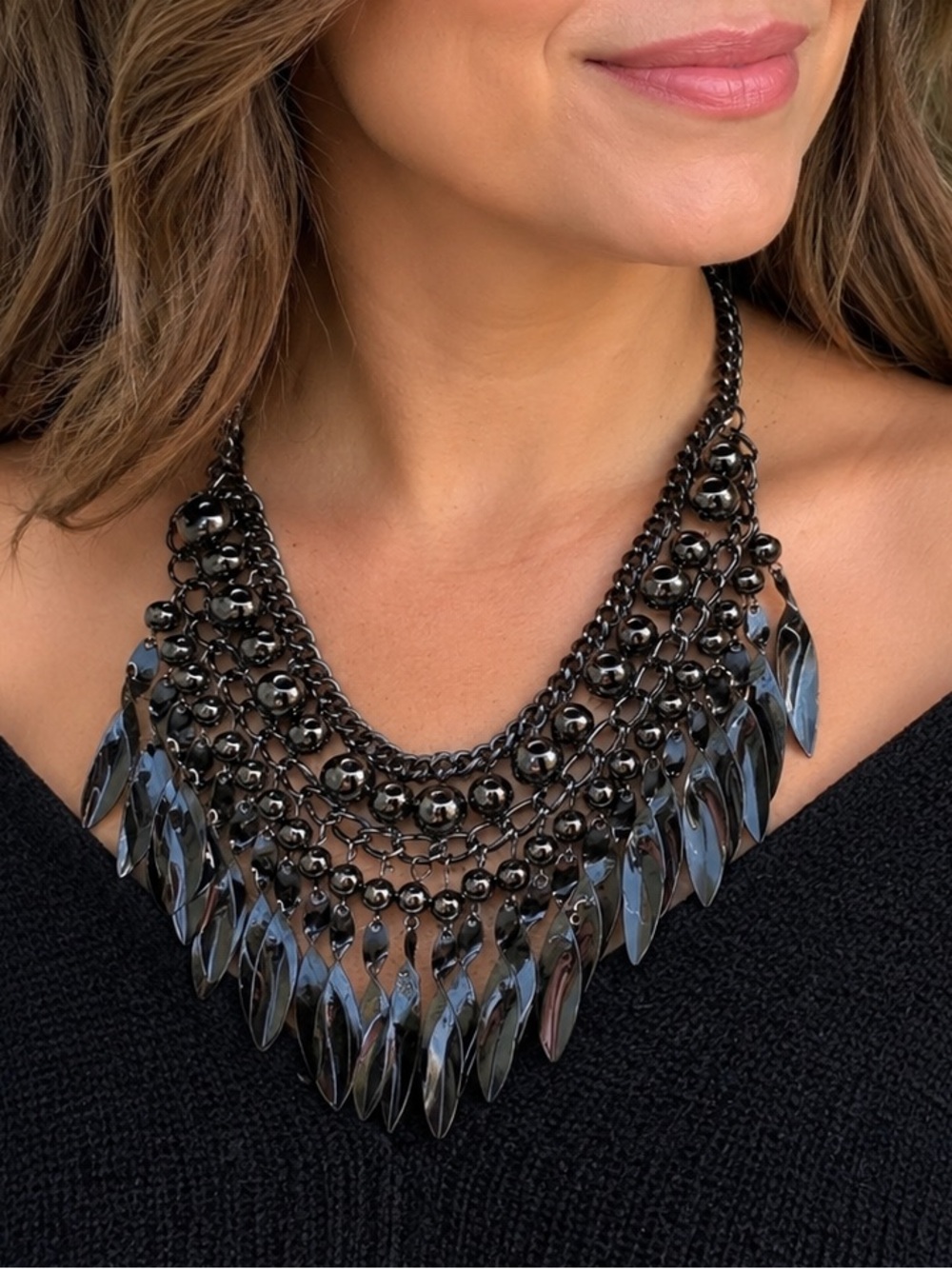 Cara N.Y. Bronze Tone Layered Statement Necklace (BR1111/4)